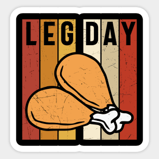 Leg Day chicken joints Sticker